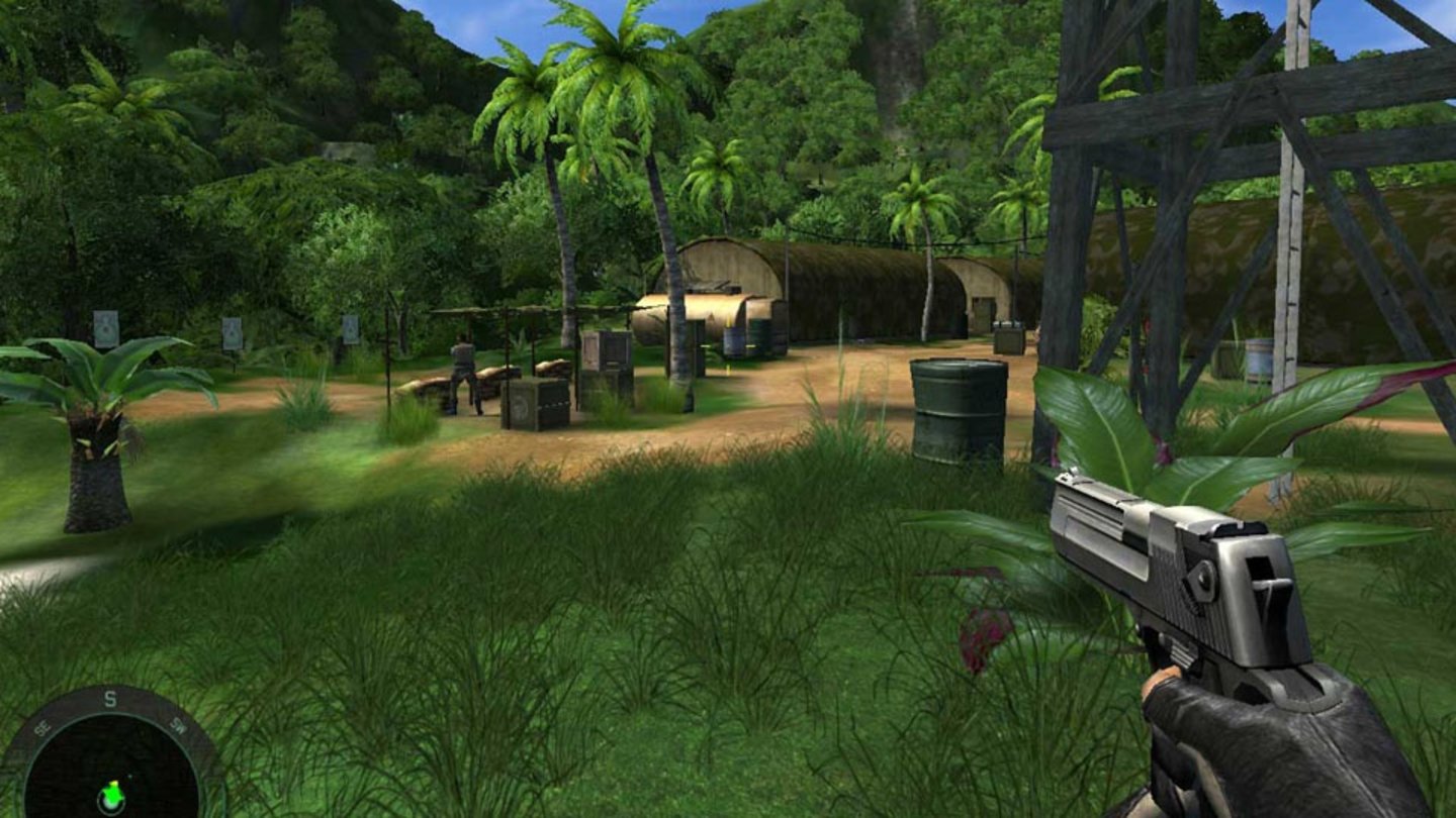  Far Cry (2004)2004 wird aus der Technikdemo X-Isle der Shooter Far Cry für den PC, in dem wir in die Rolle des Ex-Soldaten Jack Carver schlüpfen, der mittlerweile als Bootskapitän sein Geld verdient. Durch die Nachforschungen seines Passagiers Valerie Constantine gerät er auf einer der Inseln mit dem verrückten Wissenschaftler Krieger aneinander, der unter dem Schutz von Söldnertruppen Mutanten züchtet. Far Cry beeindruckt vor allem durch die eindrucksvolle grafische Kulisse und die KI der Söldnergegner, die versuchen, Jack einzukreisen und geschickt Deckungen ausnutzen.