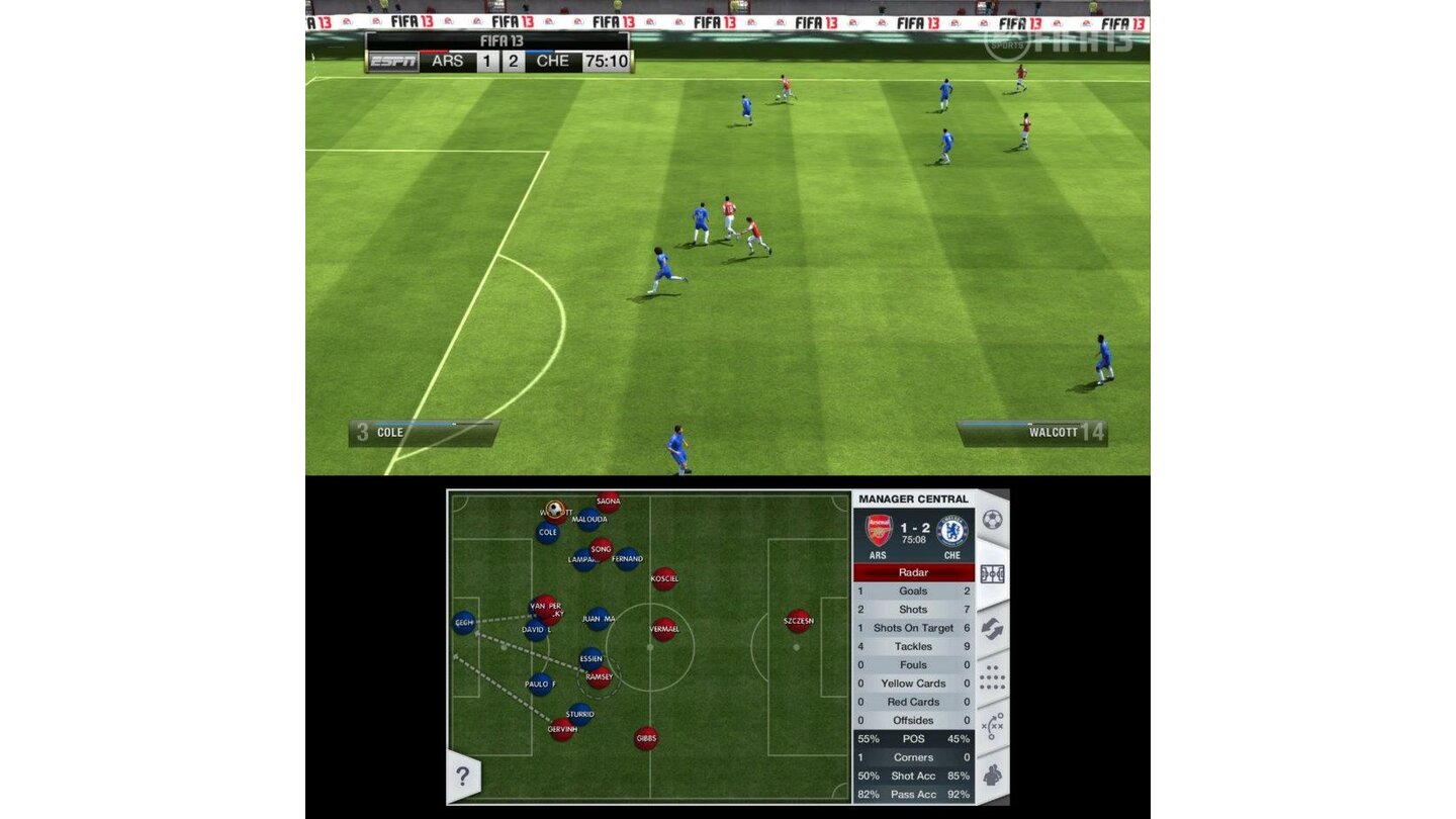 FIFA 13 (Wii U)EA überarbeitet dazu nochmals das Publikum und auch die Texturen sollen ein Upgrade erhalten.
