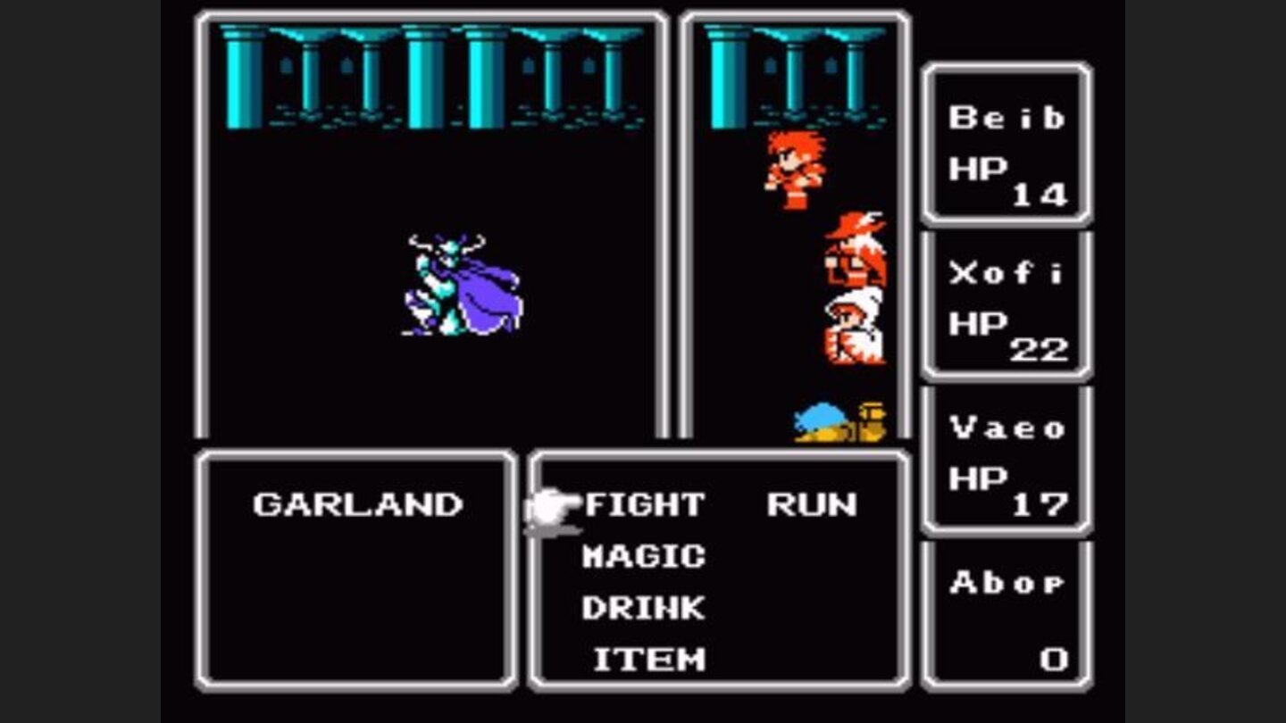 Boss battle against Garland. Final Fantasy IX, anyone?