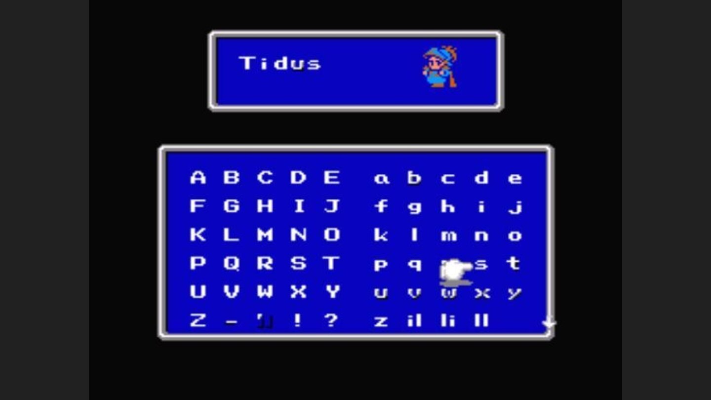 Giving names to the characters