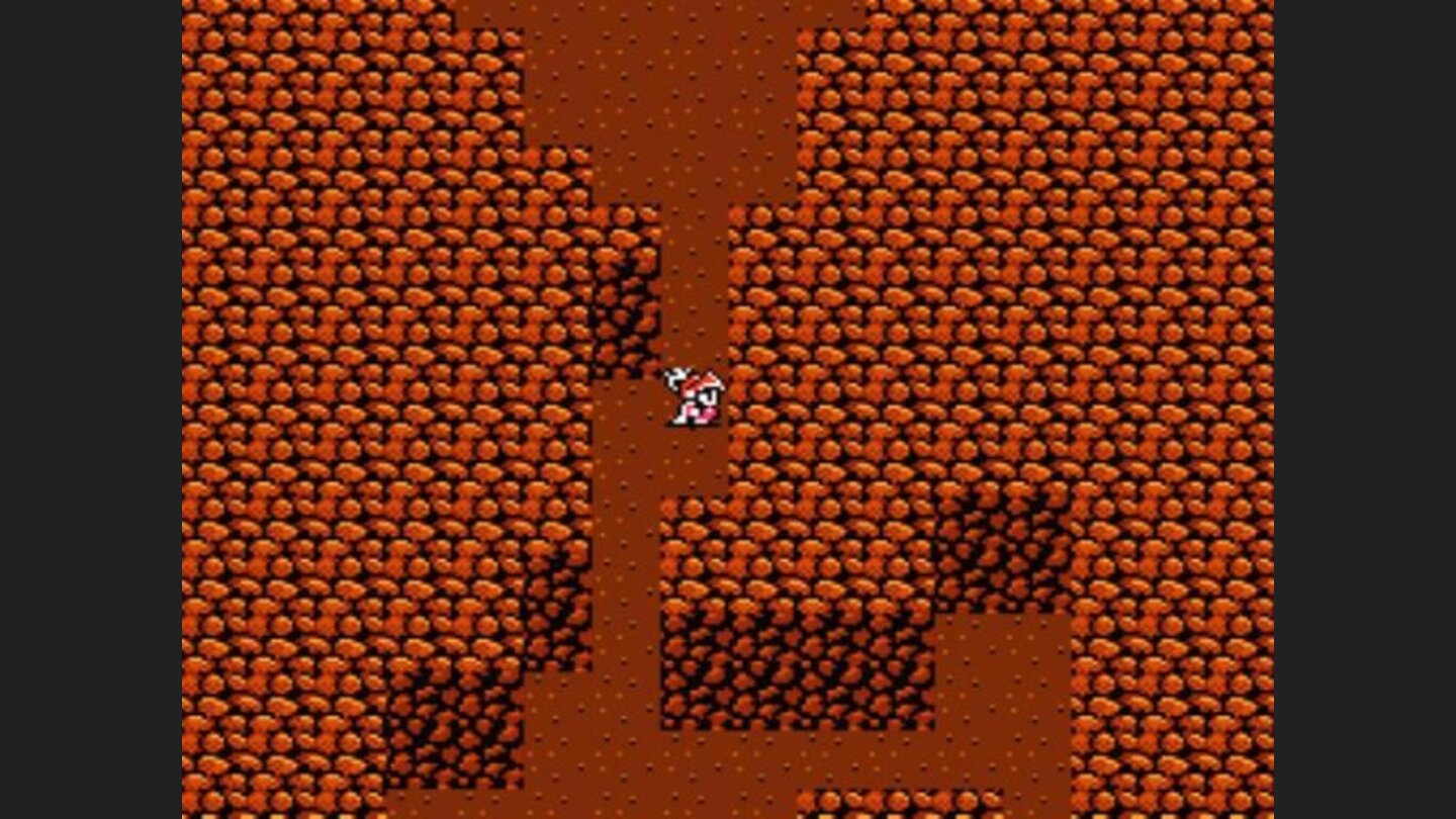 Starting the game in the underground cave