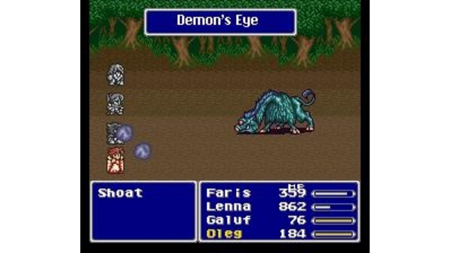 Fighting the Esper Shoat. Like with most Espers (monster summons), this is an optional battle
