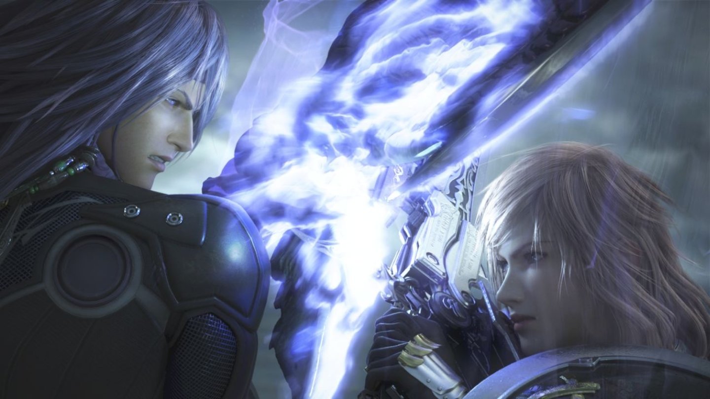 Final Fantasy XIII-2Ein Kampf auf Leben und Tod: Lightning stellt sich in Walhalla dem mysteriösen Bösewicht Caius.
