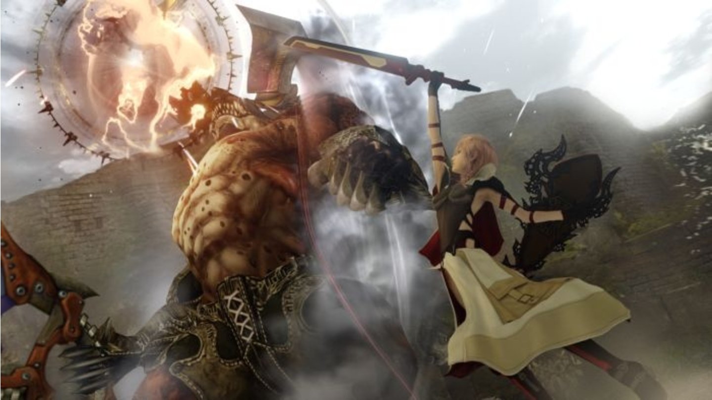 Final Fantasy XIII: Lightning ReturnsDer Behemoth zählte bereits in den beiden Vorgängern zu den stärksten Standard-Gegnern.