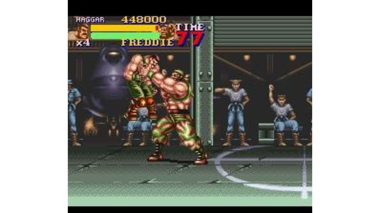 Haggar grabbed by a boss