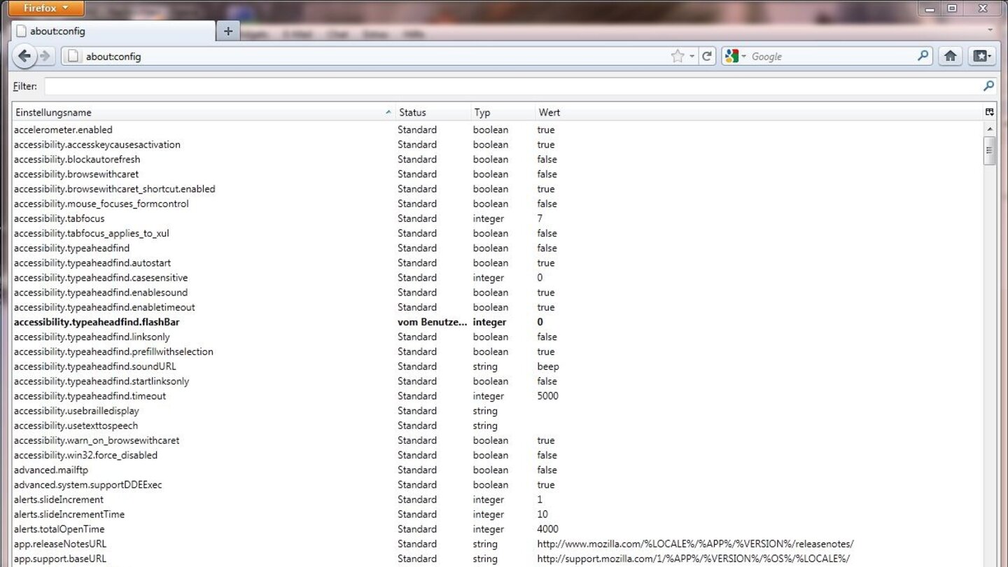 Firefox 4 About-config