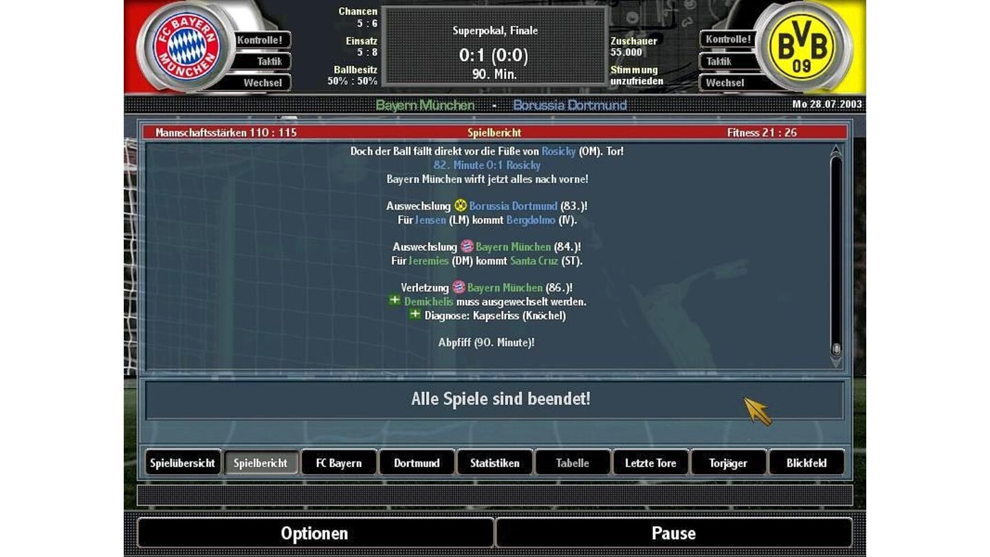 Fußball Manager 2004 - Screenshots