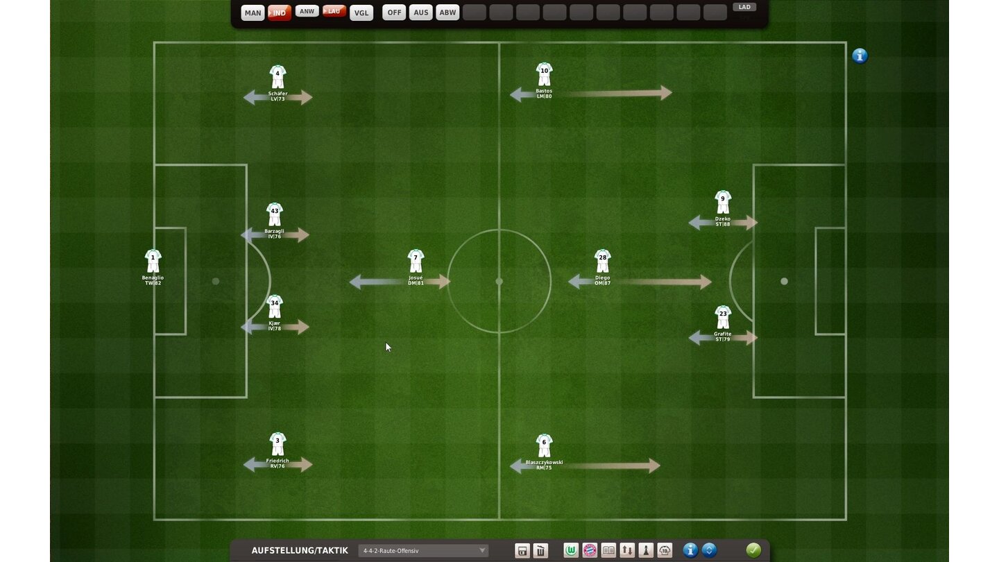 Fussball Manager 11Screenshots aus der PC-Test-Version.