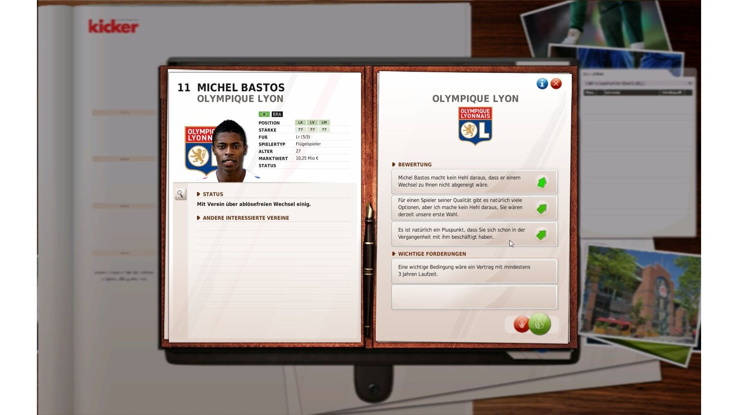 Fussball Manager 11Screenshots aus der PC-Test-Version.