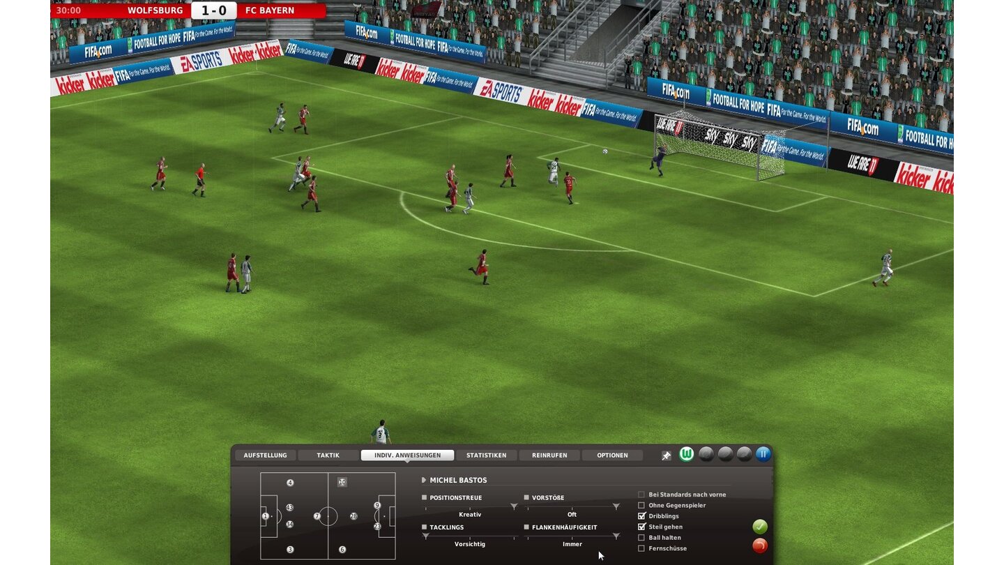 Fussball Manager 11Screenshots aus der PC-Test-Version.