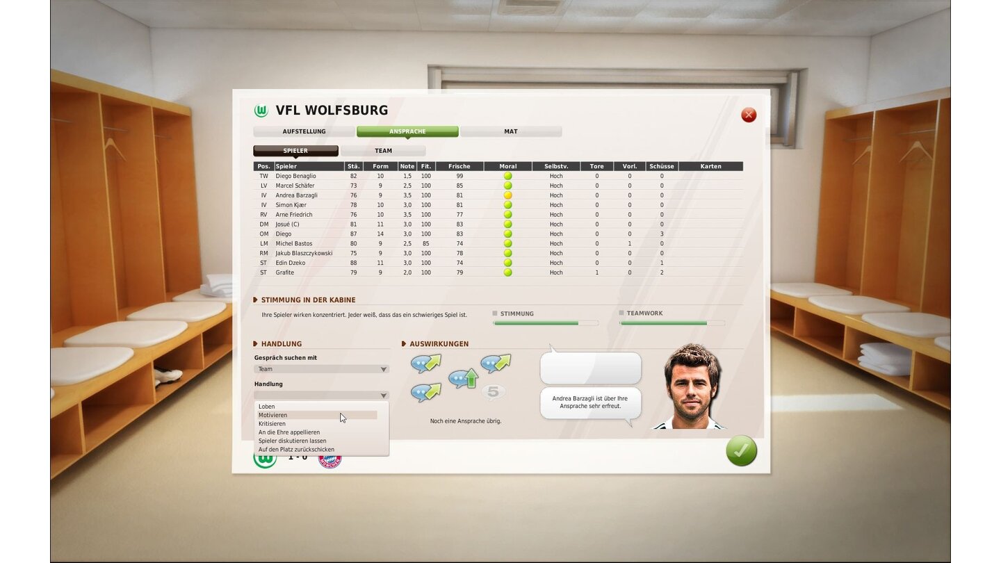 Fussball Manager 11Screenshots aus der PC-Test-Version.