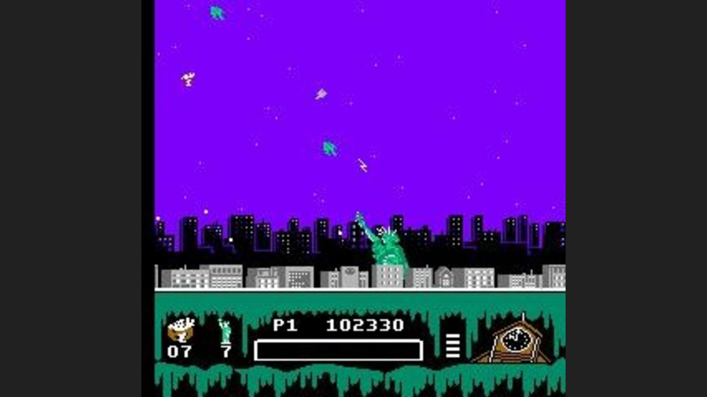 Firing diagonally thanks to a power-up