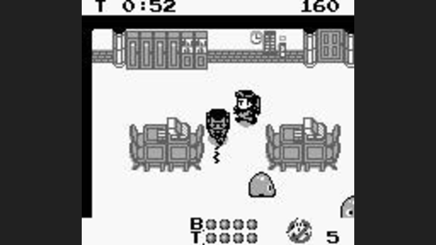 Winston fires his proton pack and misses