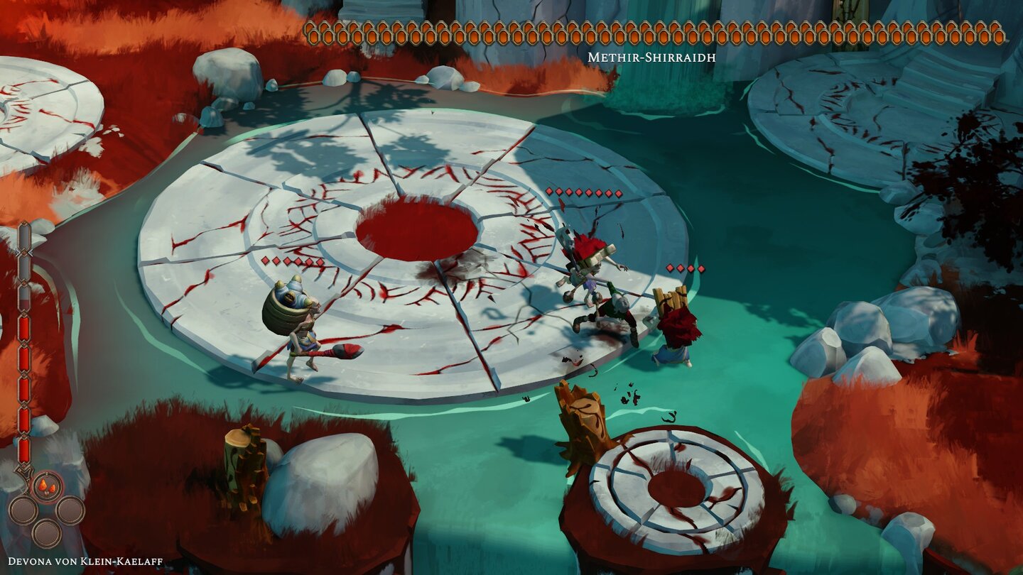 Gods will Fall ist eine Mischung aus Hack-and-Slay und Roguelike. Wir steuern die Kämpfer aus der Isoperspektive von schräg oben.