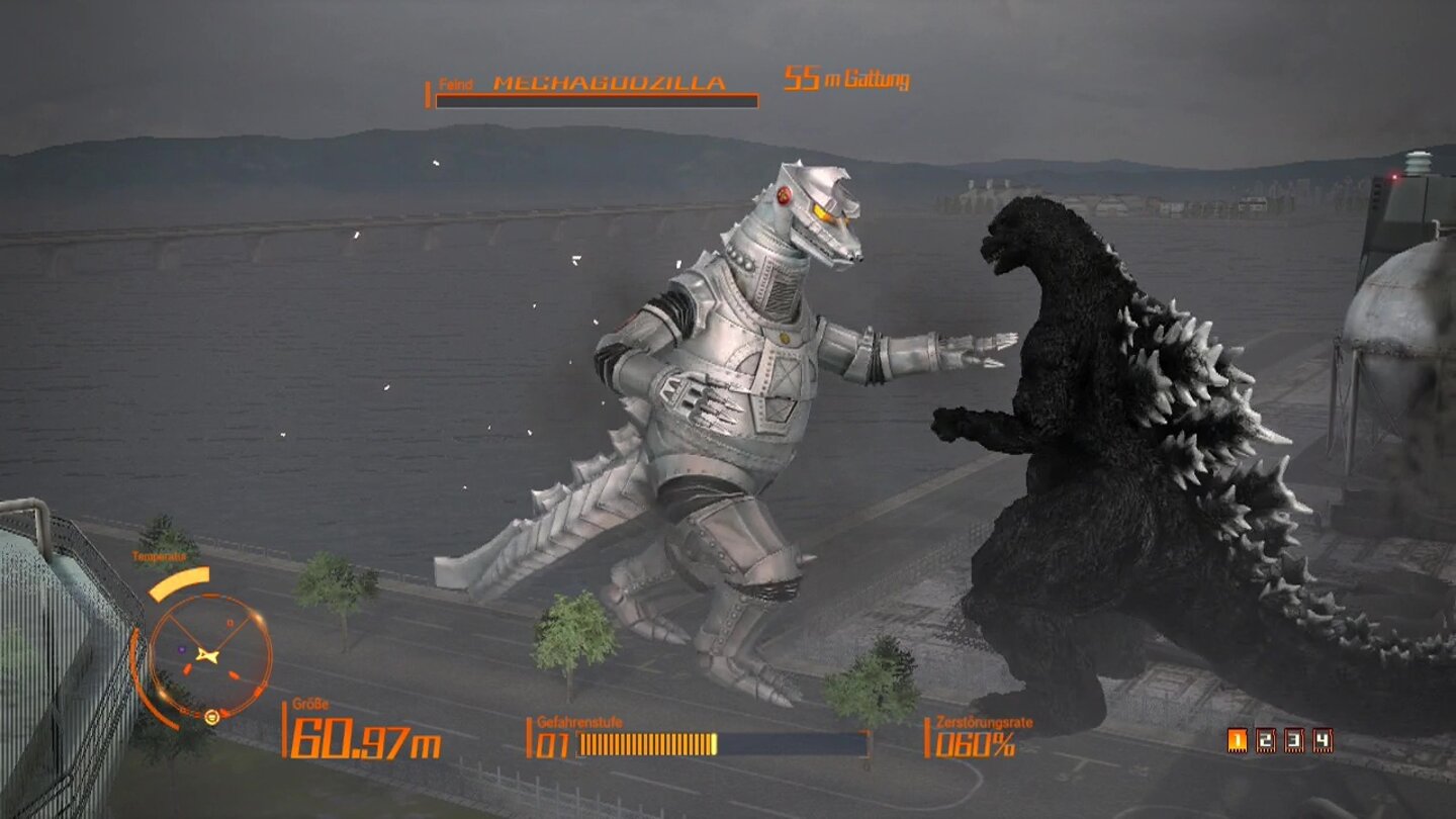 GodzillaMechagodzilla und Godzilla im Kampf.