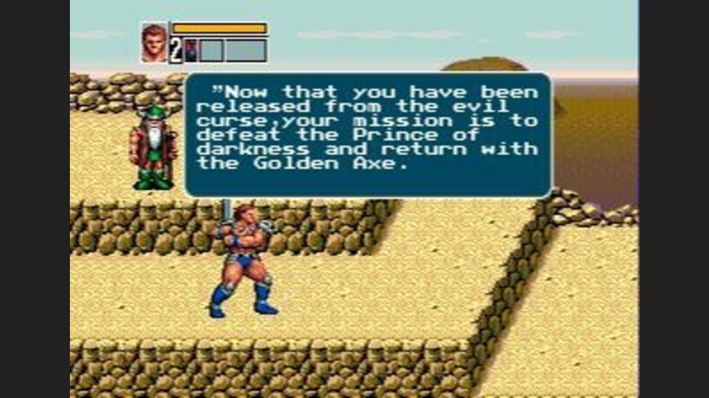 The dwarf from the previous game instructs the new hero