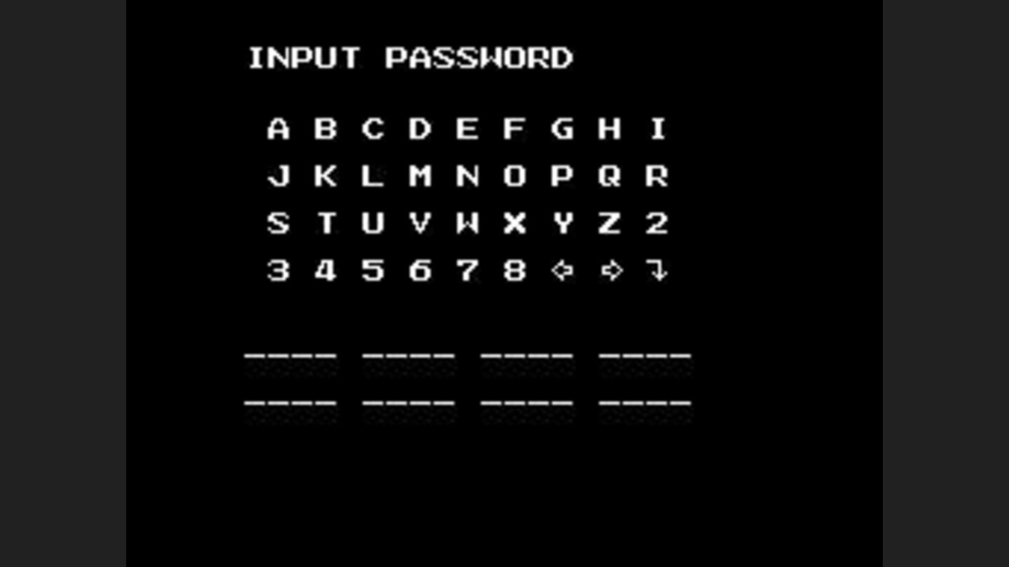 Password Input Screen