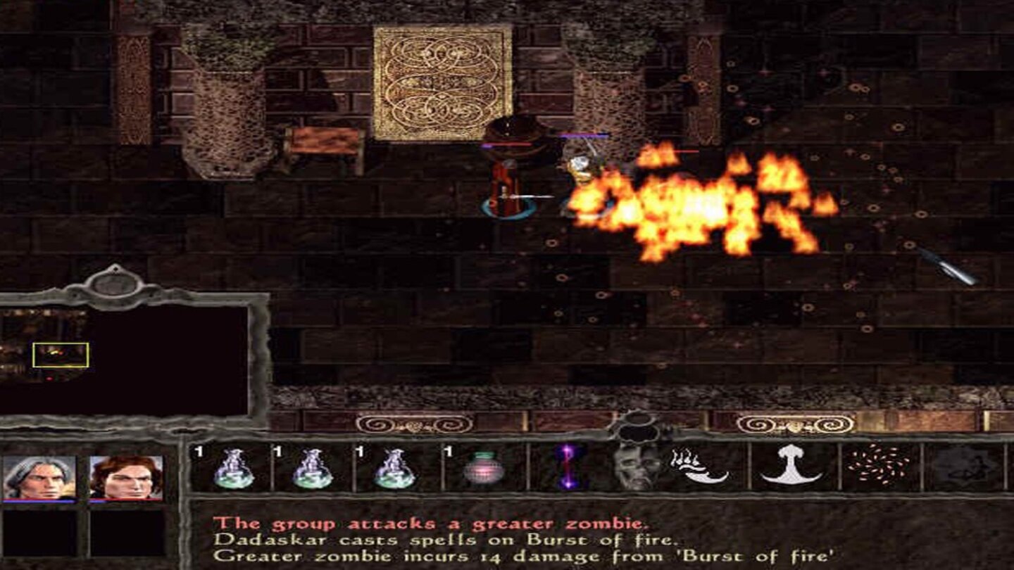 Gorasul: The Legacy of the Dragon (2001) In Silver Styles Gorasul von 2001 kämpft der Spieler als wiederbelebter Ziehsohn eines Drachen gegen die Horden des Bösen. Die isometrische Spielansicht, die pausierbaren Kämpfe und die verschiedenen Gruppenmitglieder erinnern an Baldur’s Gate. Außerdem wird der Held Roszondas von einer magischen Waffe begleitet, die ihre eigene Persönlichkeit besitzt und ihrem Träger in moralischen Entscheidungen sogar manchmal widerspricht.
