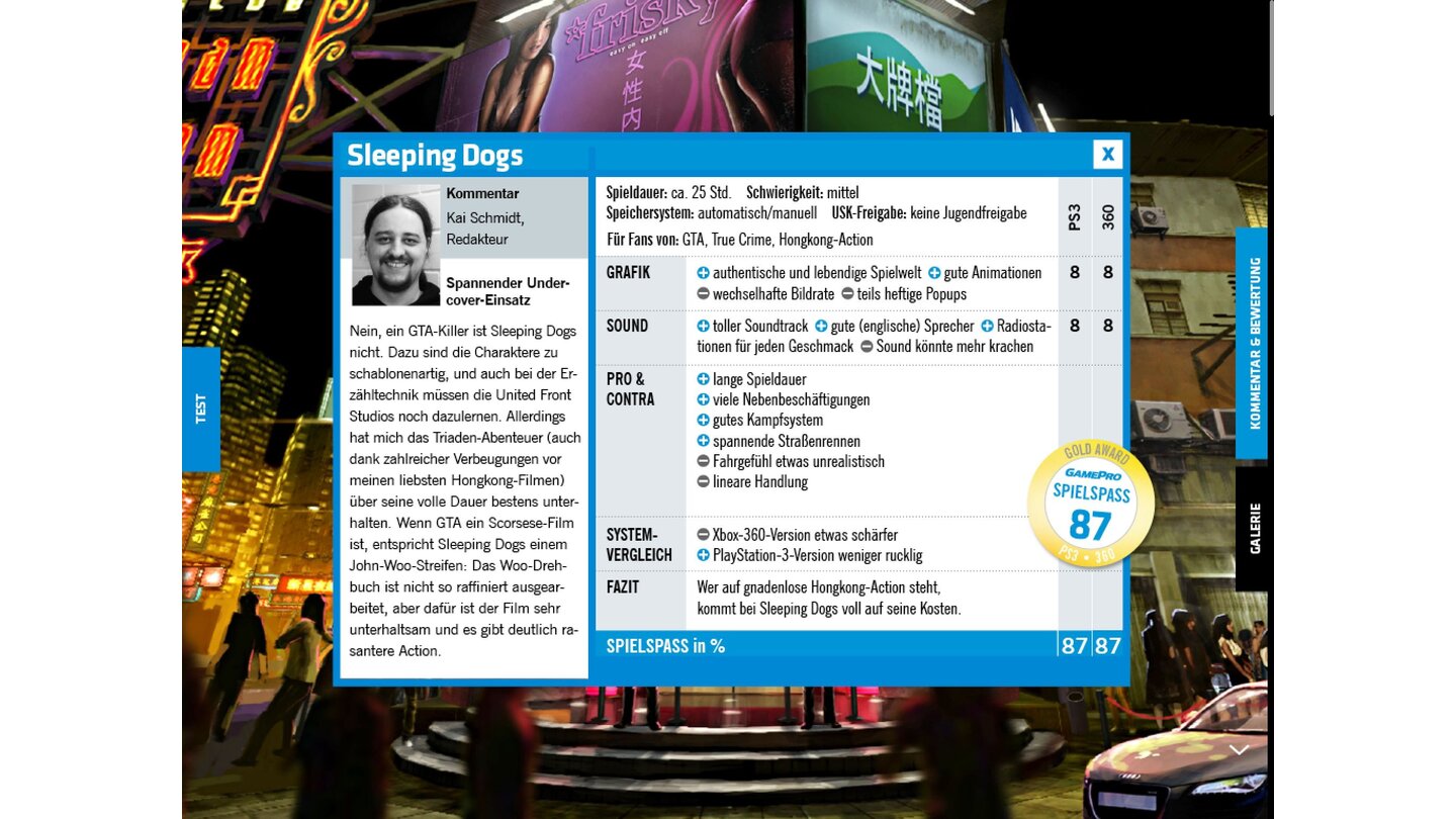 GamePro für Tablets
Wer schnell die Wertung sehen will, tippt auf der ersten Artikelseite einfach auf den entsprechenden Button.