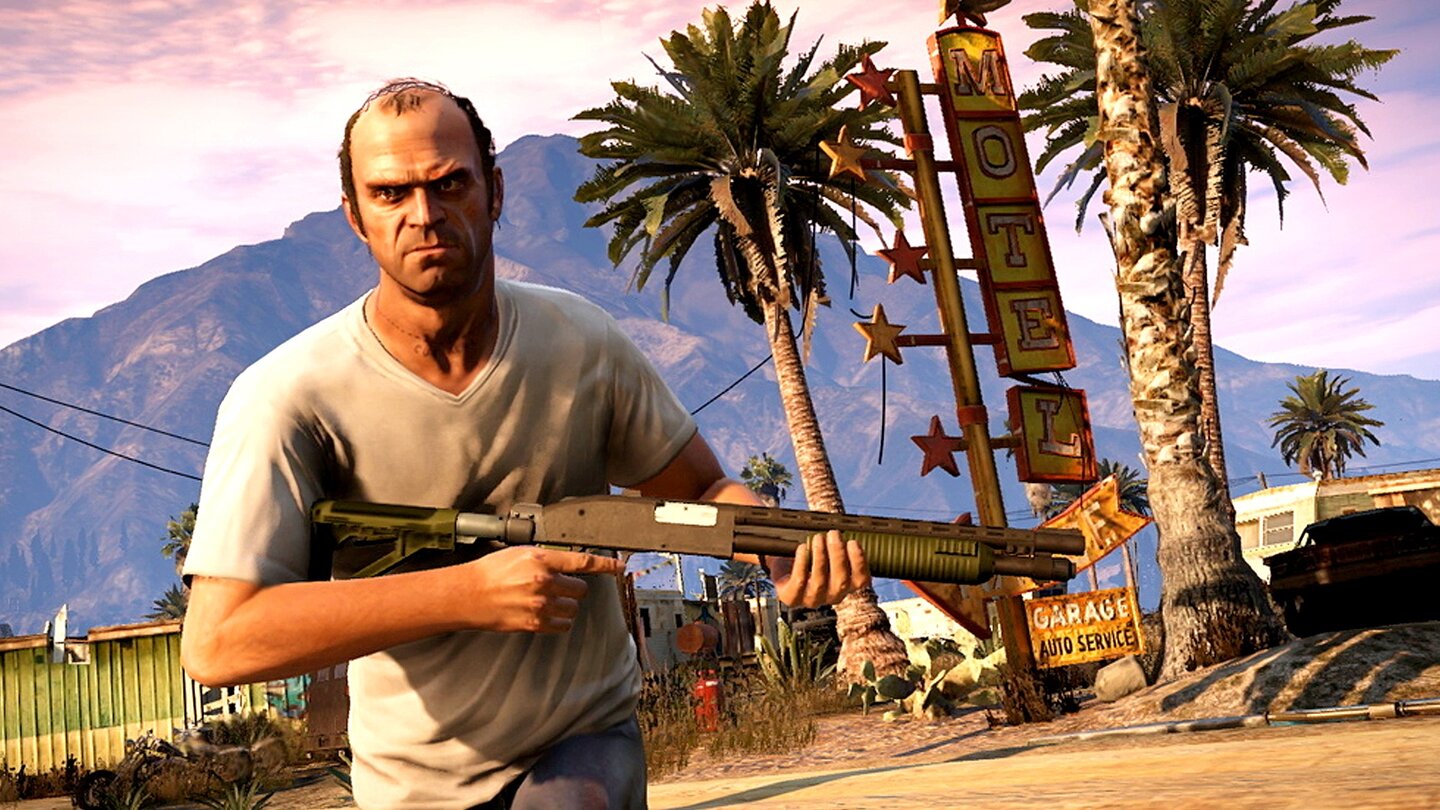 Grand Theft Auto 5Mit Grand Theft Auto 5 wurde eines der besten Spiele der letzten Konsolengeneration für Xbox One und PlayStation 4 neu aufgelegt. Neben grafischen Verbesserungen, die die riesige, offene Spielwelt realistischer und belebter erscheinen lassen, ist es vor allem die neue Egoperspektive, die das Gangsterabenteuer ein völlig neues Spiel werden lässt.