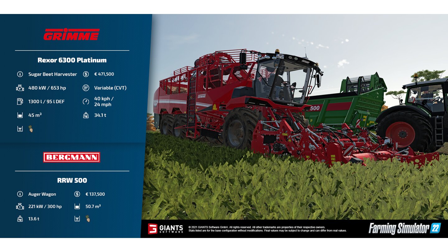 Landwirtschafts Simulator 22
Grimme Rexor 6300 Platinum und Bergmann RRW 500