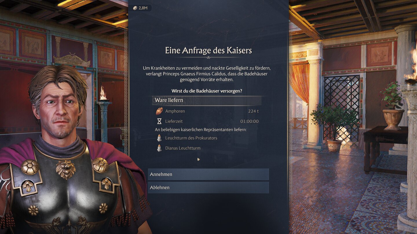 Die Anfragen des Kaisers kommen völlig aus dem Nichts und haben stets dasselbe nervige Zeitlimit von einer Stunde.