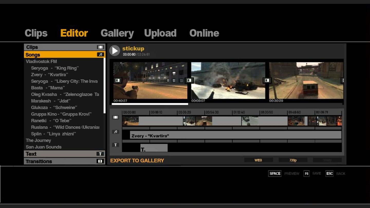 GTA 4: Video-Editor