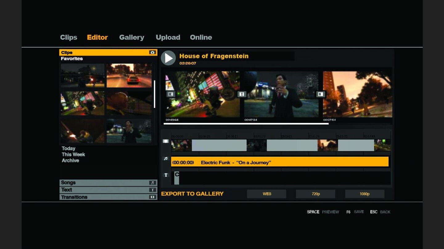 GTA 4: Video-Editor