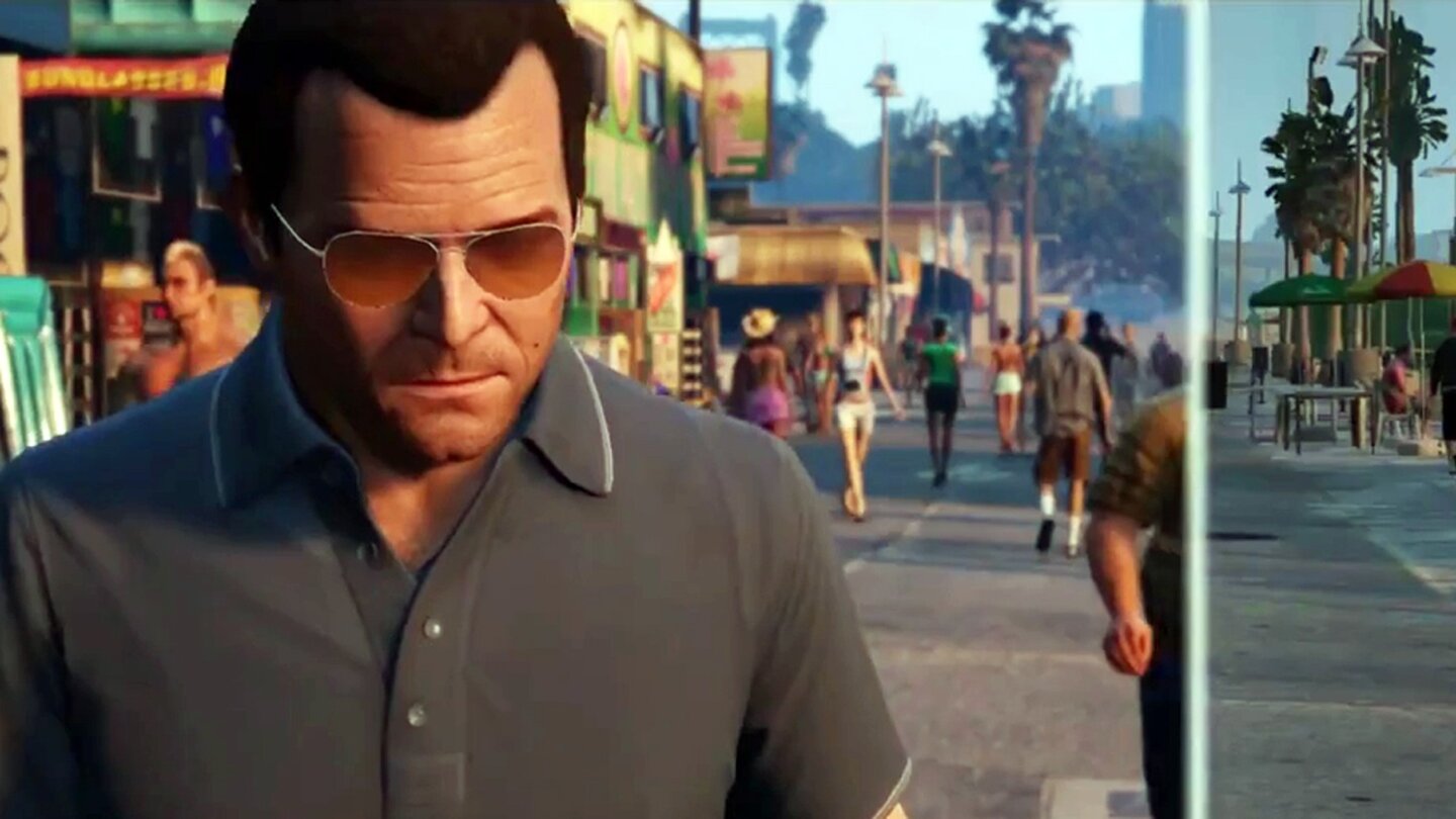 Grand Theft Auto 5Eine gigantische, lebendige Spielwelt, gleich drei Hauptcharaktere und super Grafik: Mit Grand Theft Auto 5 hebt Entwickler Rockstar die Open-World-Reihe auf ein neues Level und liefert ein Gangster-Epos erster Güte ab. Im Vergleich zur alten Konsolen-Generation gibt es außerdem einige erwähnenswerte Upgrades, wie die optionale Ego-Perspektive, bessere Texturen und Weitsicht sowie Full-HD-Auflösung.
Der gewohnt grandiose Soundtrack und die unzähligen Missionen und Aktivitäten von GTA 5 tun ihr übriges, um viele Stunden vor den Bildschirm zu fesseln. Mit GTA Online kommt außerdem ein umfangreicher Mehrspieler-Part dazu, in dem bis zu 30 Spieler gleichzeitig die Stadt unsicher machen dürfen.