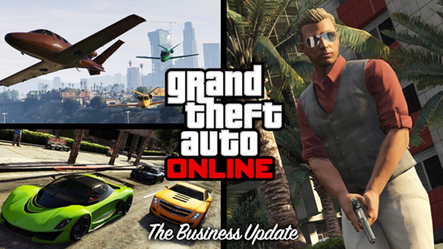 The Business Update
Das Business Update stattete GTA Online-Recken mit zwei neuen Waffen (Heavy Pistol und Special Carbine), sowie drei neuen Sportwagen (Albany Alpha, Dinka Jester, Grotti Turismo R) und einem neuen Flugzeug (Buckingham Vestra) aus. Zudem beseitigte das Update den Bug, mit dem man Autos verdoppeln und verkaufen konnte.