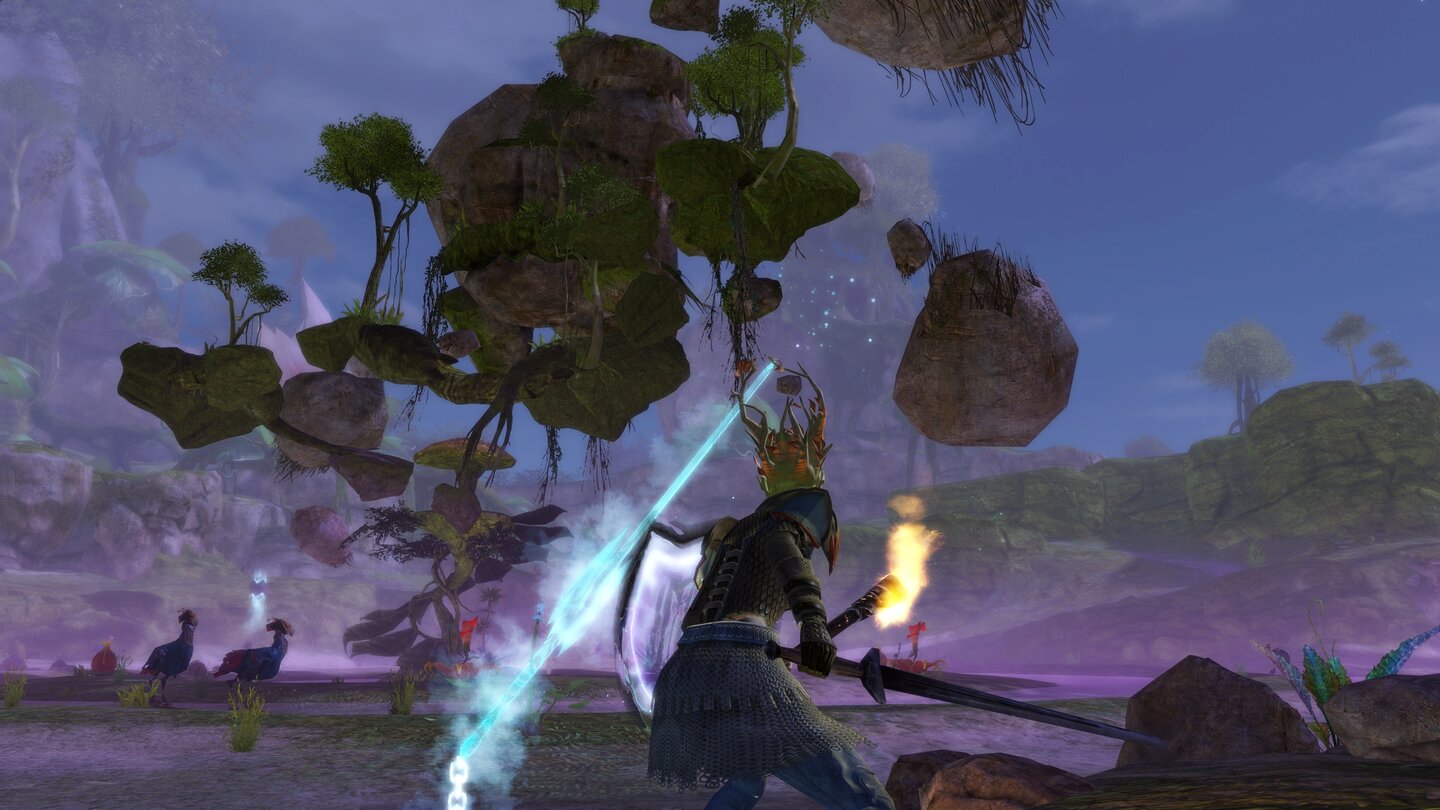 Guild Wars 2 - Die SylvariDiese Jump'n'Run-Einlage erinnert stark an die schwebenden Felsen aus Avatar.