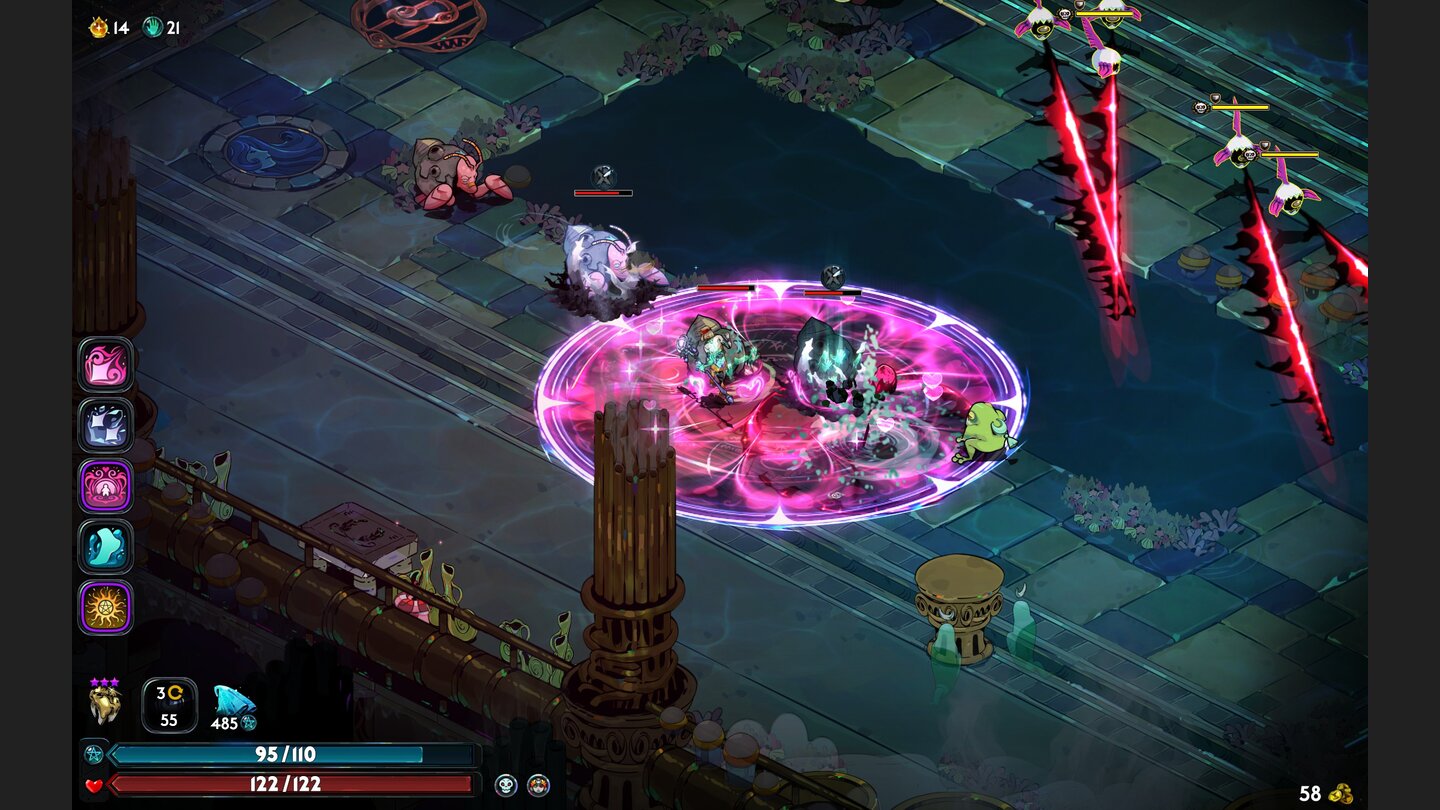 Kein Gebiet gleicht dem anderen, während ihr im Okeanos einen Unterwasserpalast erforscht …