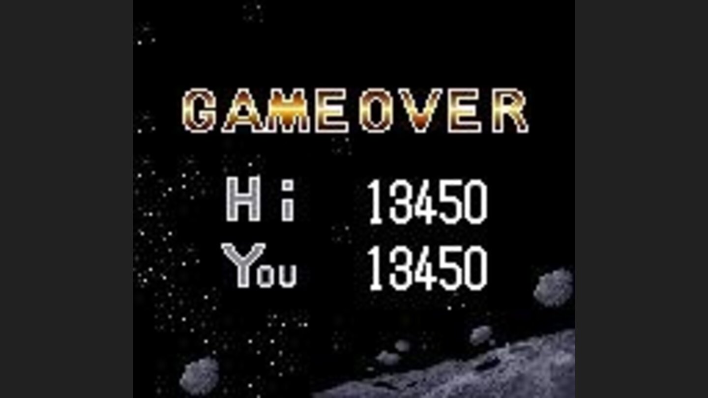 Game over with score