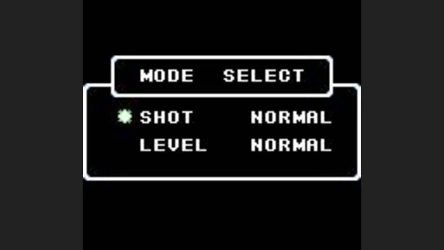 Here you can select difficulty level and shot speed