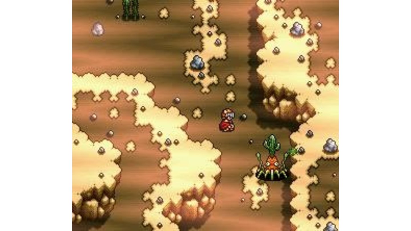 A brown area with some strange-looking enemies