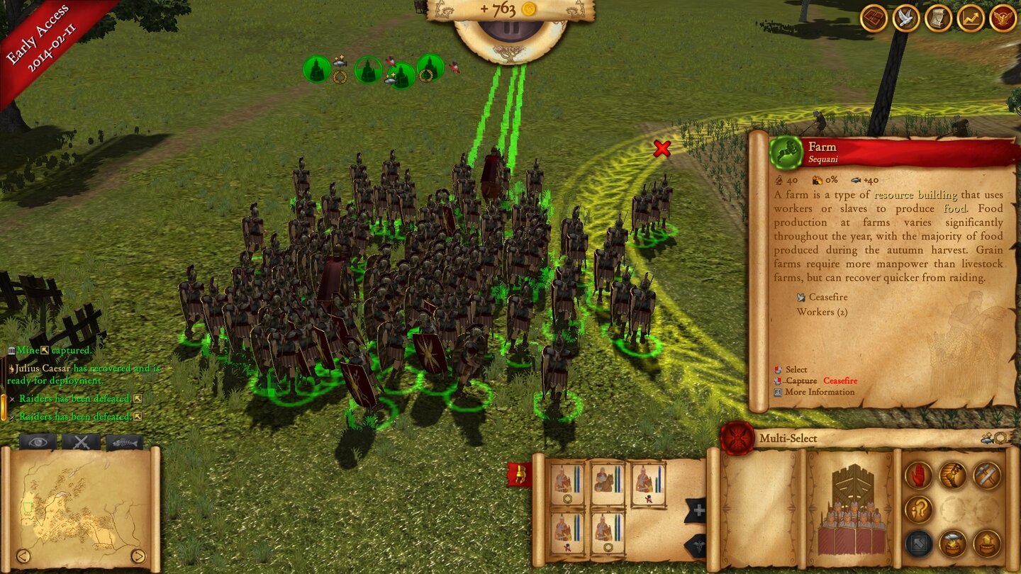 Hegemony Rome: The Rise of CaesarMehrere Einheiten gleichzeitig zu bewegen ist momentan im Spiel noch nicht vorgesehen - jeder Befehl dieser Art endet in Durcheinander.