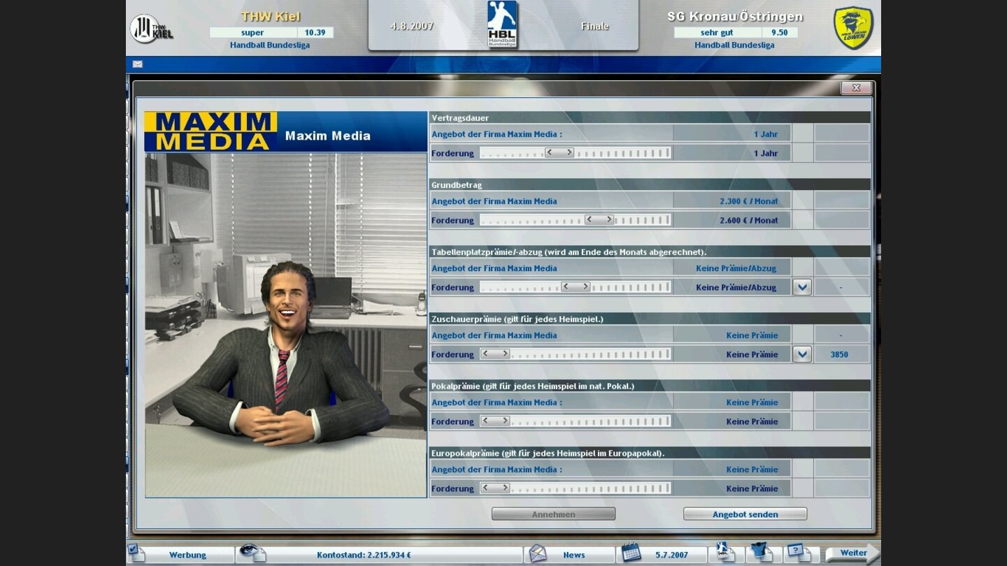 Heimspiel: Handballmanager 2008 11