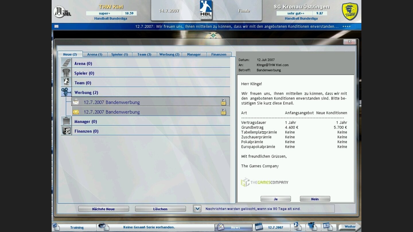 Heimspiel: Handballmanager 2008 6
