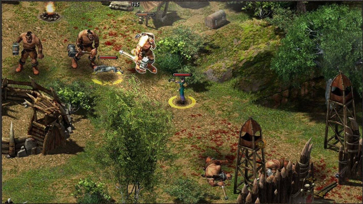 HellbreedScreenshots zur Charakterklasse der Jägerin, die als Fernkämpferin auch Wölfe oder Bären als Helfer beschwören kann oder sich selbst in einen Werwolf verwandelt.