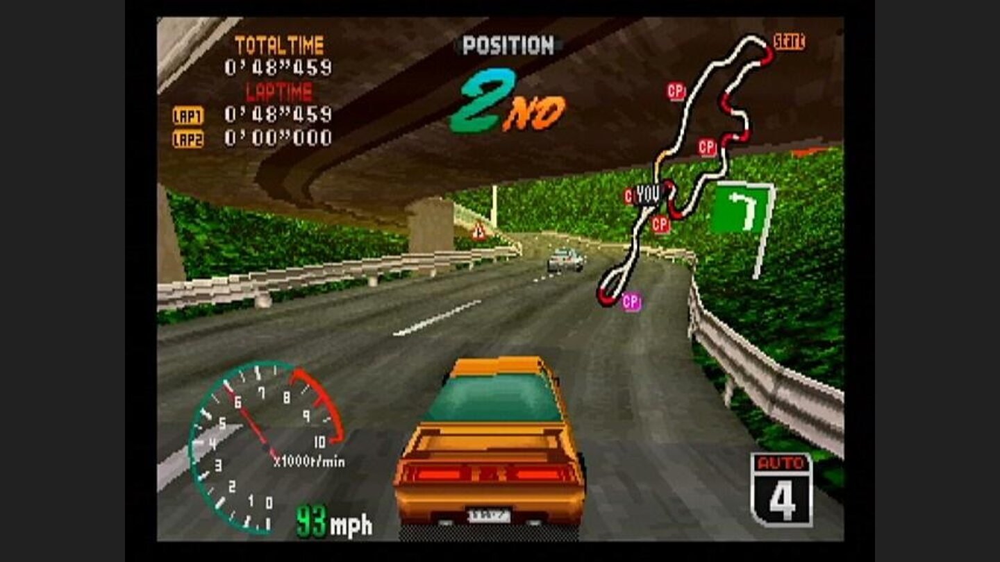 The second course features lots of cross-over track.