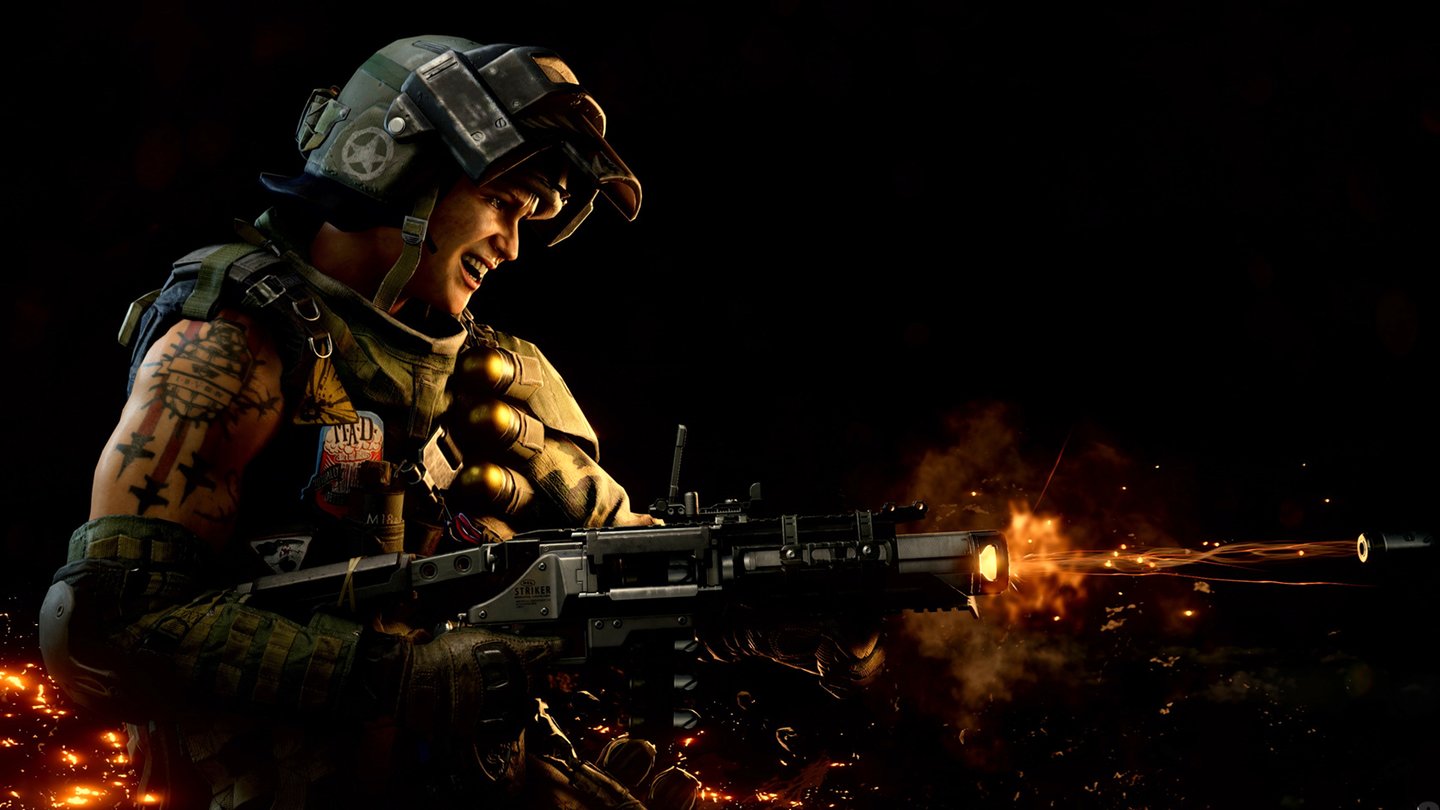 Call of Duty: Black Ops 4Zum 15-jährigen Jubiläum erscheint 2018 Black Ops 4, der erste Serienteil, dem eine Einzelspielerkampagne fehlt.
Neben dem klassischen Multiplayer und dem mittlerweile altbekannten Zombie-Koop-Modus der Black-Ops-Reihe bietet BO4 Blackout, die Antwort auf den Hype um das Battle-Royale-Genre und Fortnite. Der Modus bietet die mit Abstand größte Karte der CoD-Geschichte mit Fahrzeugen wie einem Helikopter, bis zu 100 Spieler im Survivalkampf, Genre-typisch Loot wie Waffen, Granaten und Health Packs. Außerdem wurde erstmals eine physikalische Berechnung von Projektilen implementiert, genau wie bei Battlefield. Zuvor setzten alle Call of Dutys stets auf Hitscan-Berechnung aus gedachten Strahlen, wie es auch Counter-Strike tut. Der Multiplayer führt die Idee der Specialist, der einzigartigen Charaktere aus Black Ops 3, weiter. Nun können diese zwei einzigartige Fähigkeiten im Kampf aktivieren und Stacheldraht auslegen, einen mächtigen Granatwerfer nutzen, oder das Team heilen. Jeder Spezialist unterstreicht damit unterschiedliche Spielaspekte wie offensives Gameplay, defensive Strategien oder die Punktemaximierung für mächtige Scorestreaks.
Der Zombie-Modus bietet verschiedene Szenarien wie den Überlebenskampf gegen Zombies auf der untergehenden Titanic, oder in einem antiken Kolosseum. Die beiden Storyfäden der Ether- und Chaos-Zeitlinien werden weitergeführt und klassische Helden wie Richtofen kehren zurück. Neu sind Komfortfunktionen wie Bots für fehlende Koop-Partner, ein Tutorial und Easy-Modes für Einsteiger, sowie der Rush-Modus. Der schaltet Story und Rätsel ab, dafür wird der Koop zum reinen Horde-Modus mit arcadiger Highscore-Jagd.