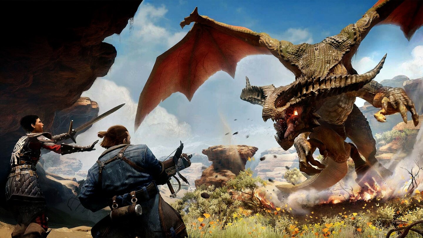 Dragon Age: InquisitionEine gigantisch große Spielwelt und eine nicht enden wollende Flut an Quests und Aufgaben machen Dragon Age: Inquisition zusammen mit einer sagenhaften Grafik zu einem Rollenspiel-Schwergewicht erster Klasse. Höhepunkt sind neben den abwechslungsreichen und detaillierten Gebieten die fantastisch inszenierten Kämpfe gegen die Drachen.
Außerdem gibt es neben der Haupthandlung zahlreiche interessante Nebengeschichten zu erleben und Nebenquests zu erledigen, die stundenlang motivieren. Die Kämpfe sind im Vergleich zum ersten Teil Dragon Age: Origins jedoch mehr auf Action als auf Taktik ausgelegt und auch die Charaktere und Dialoge sind weniger einprägsam und emotional, wie damals.