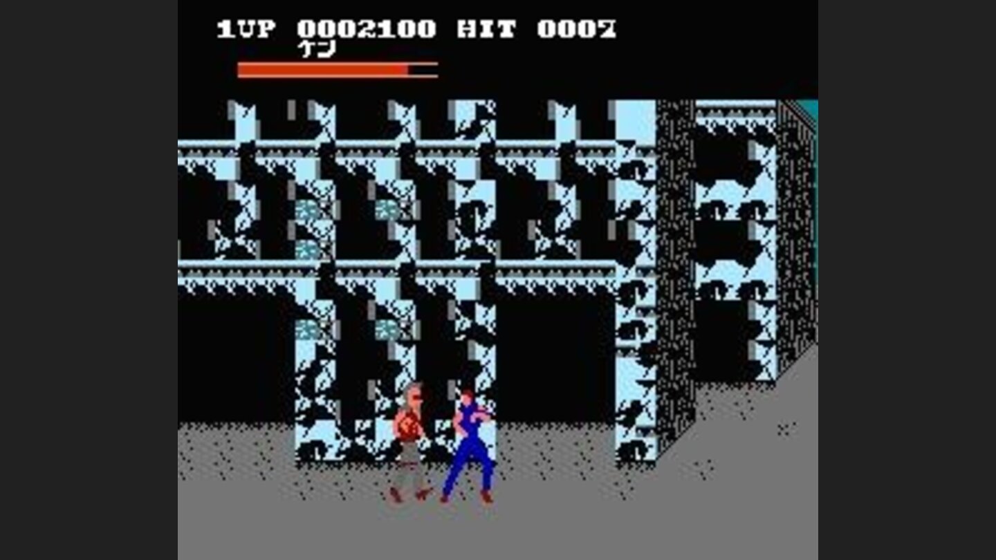 Fighting punks near a building