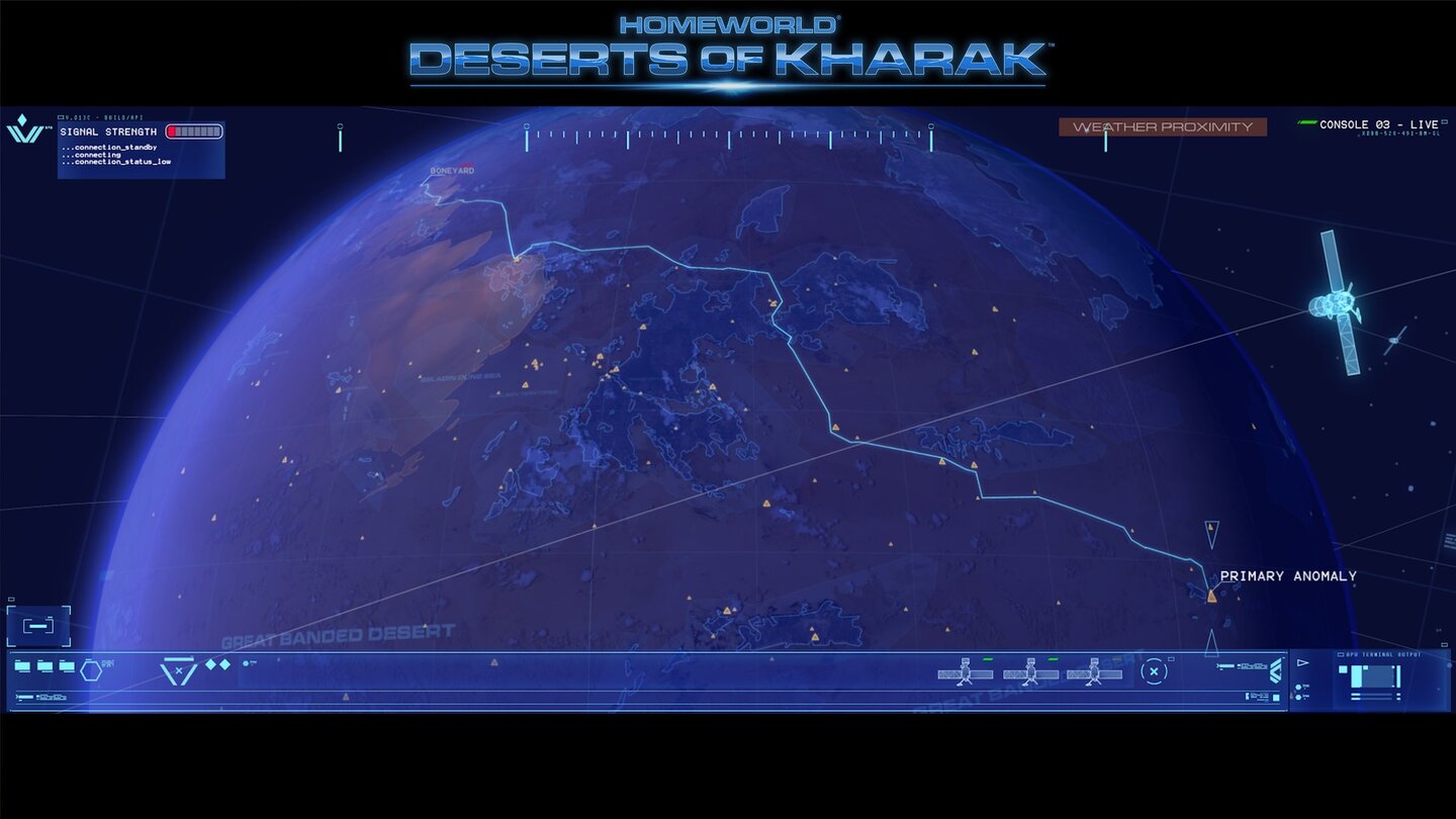 Homeworld: Deserts of KharakOder für eine Übersicht weiter herauszoomen. Allerdings wohl nicht so weit, wie in diesem Screenshot, der wohl eine andere Übersicht zeigt.
