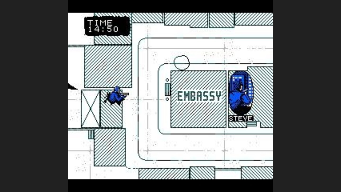 A sniper has reached his position on the map