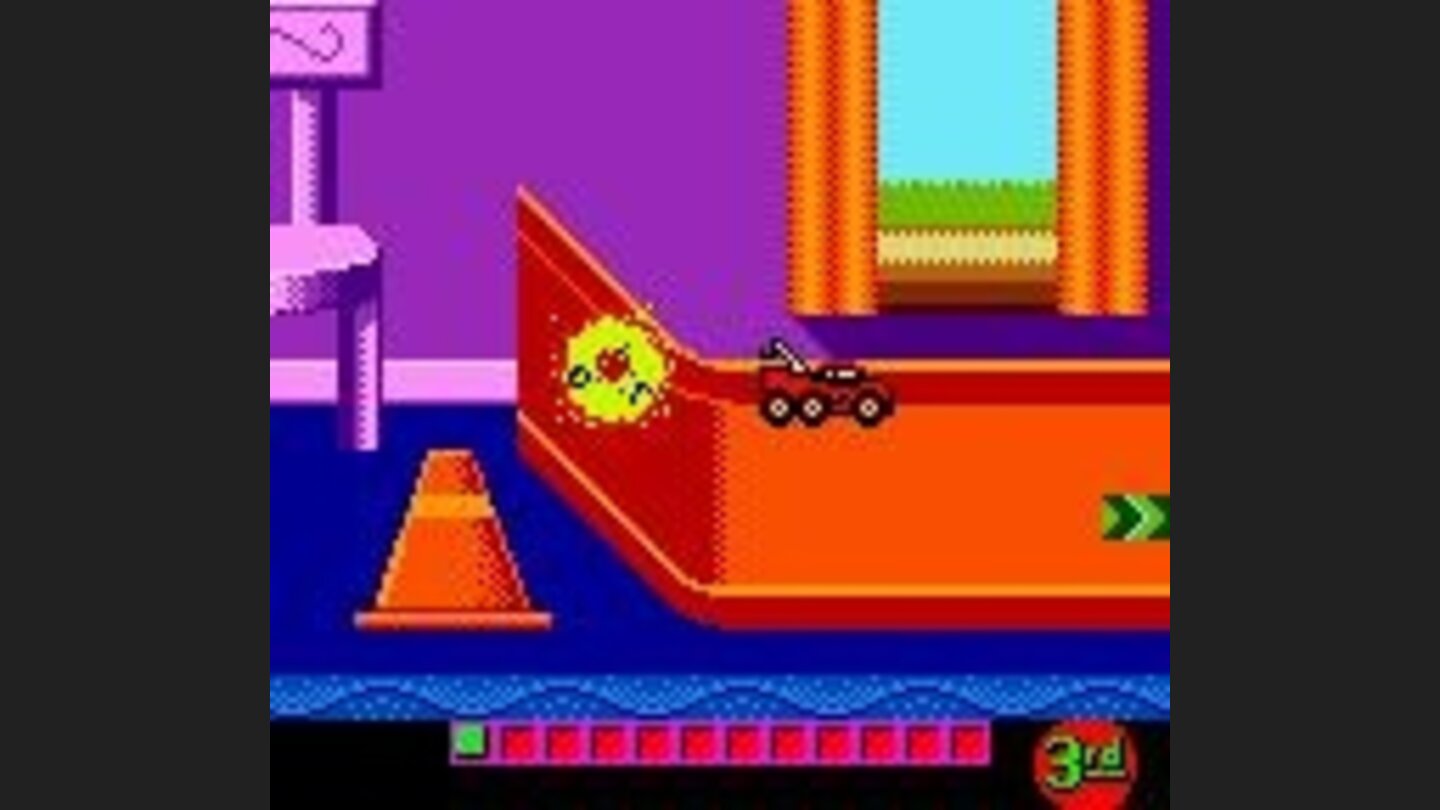 If you land wrongly, your car will explode and the challengers will take its position.