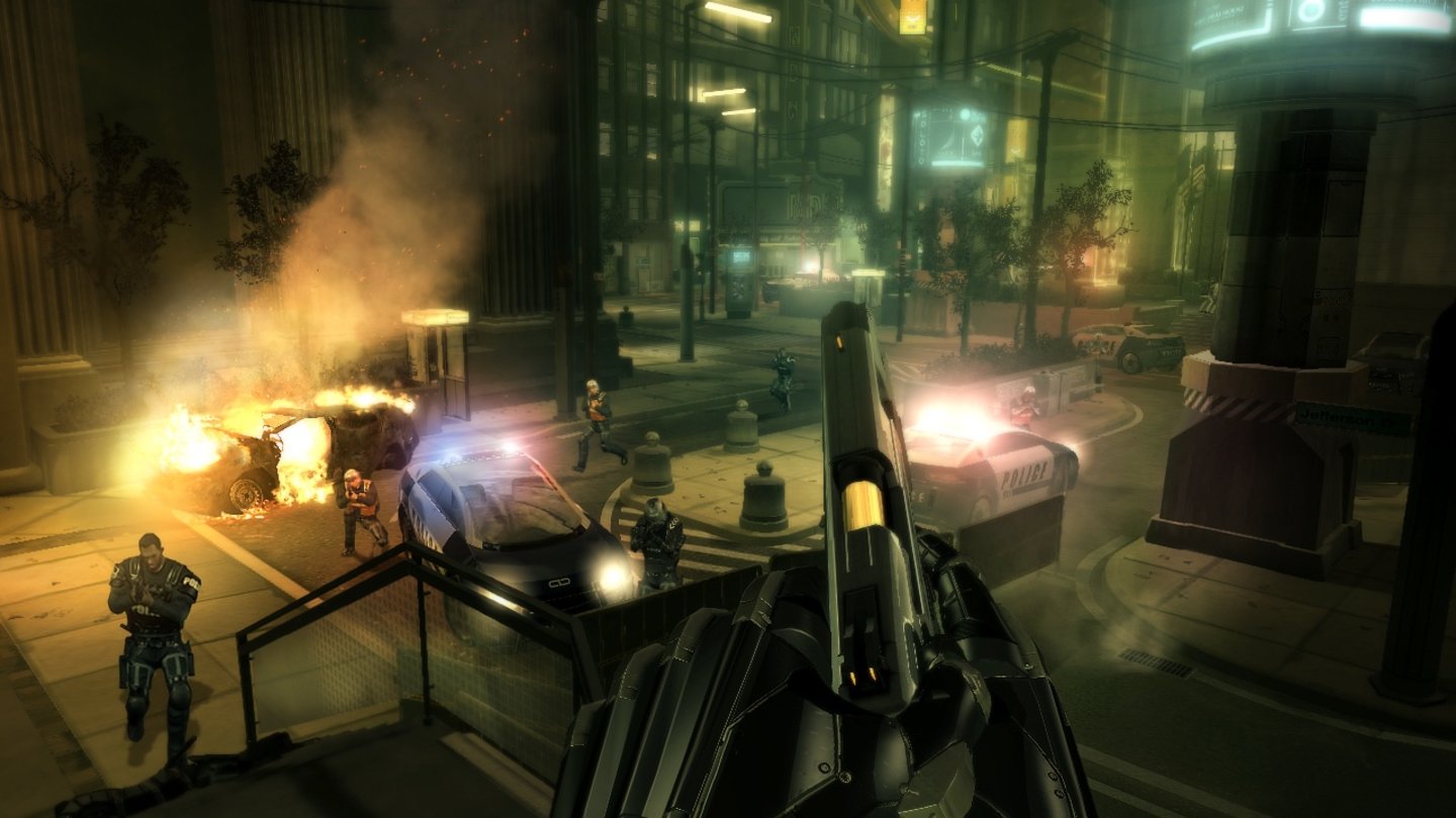 Deus Ex: Human RevolutionDetroit ist überraschend klein, dafür ist der Blade-Runner-Look cool.