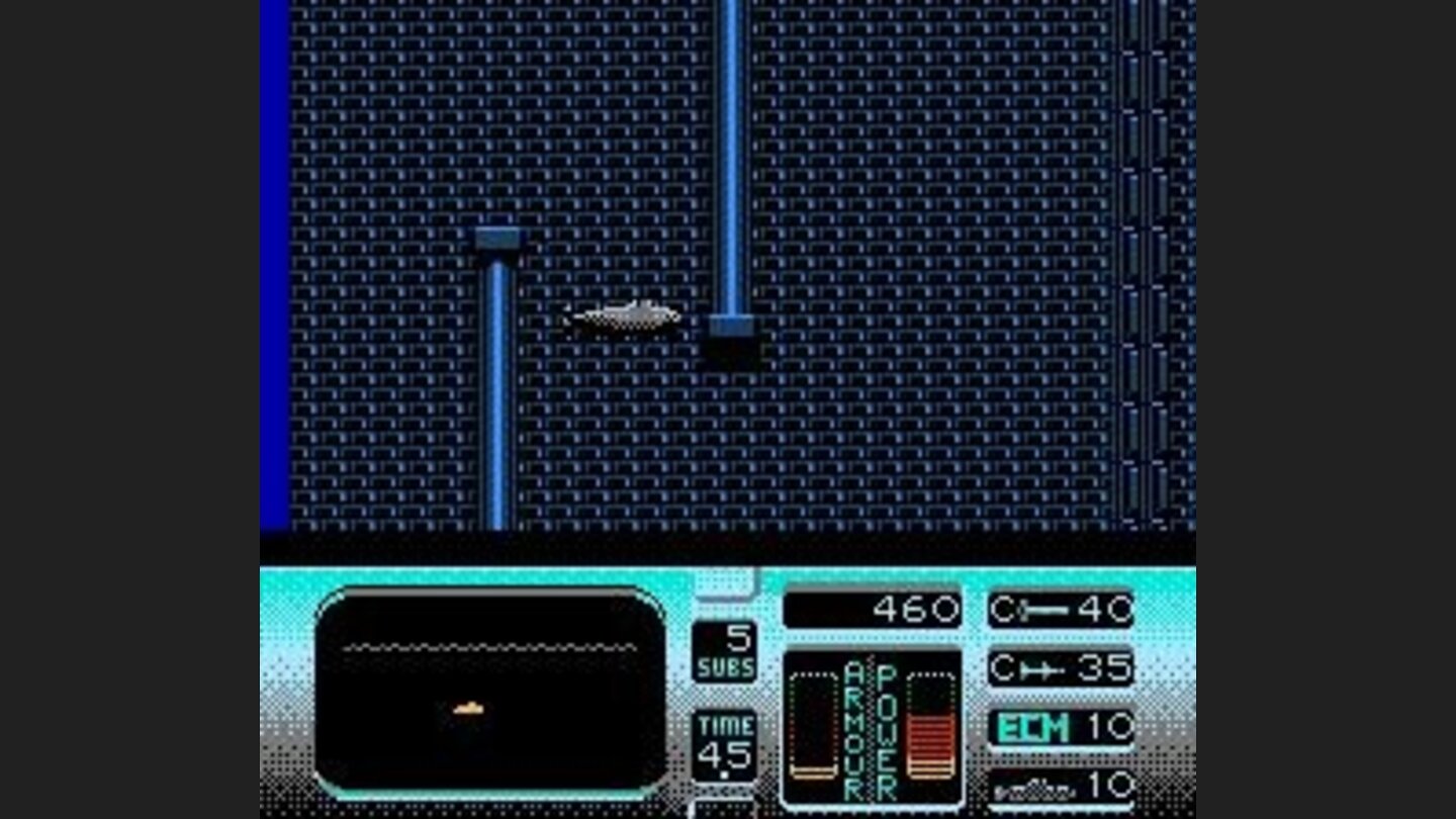 Carefully maneuvering around underwater obstacles