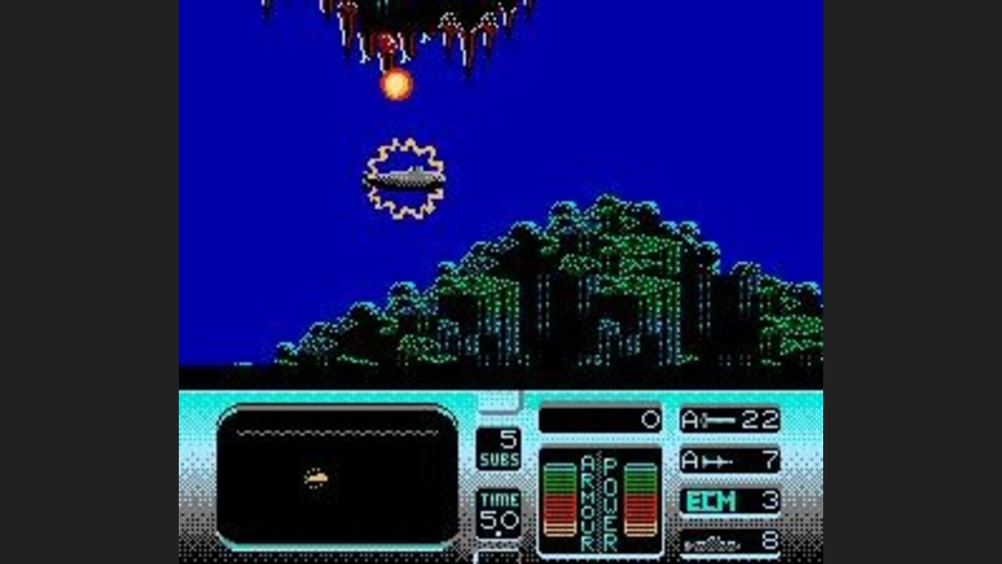 The ECM blast keeps the submarine safe