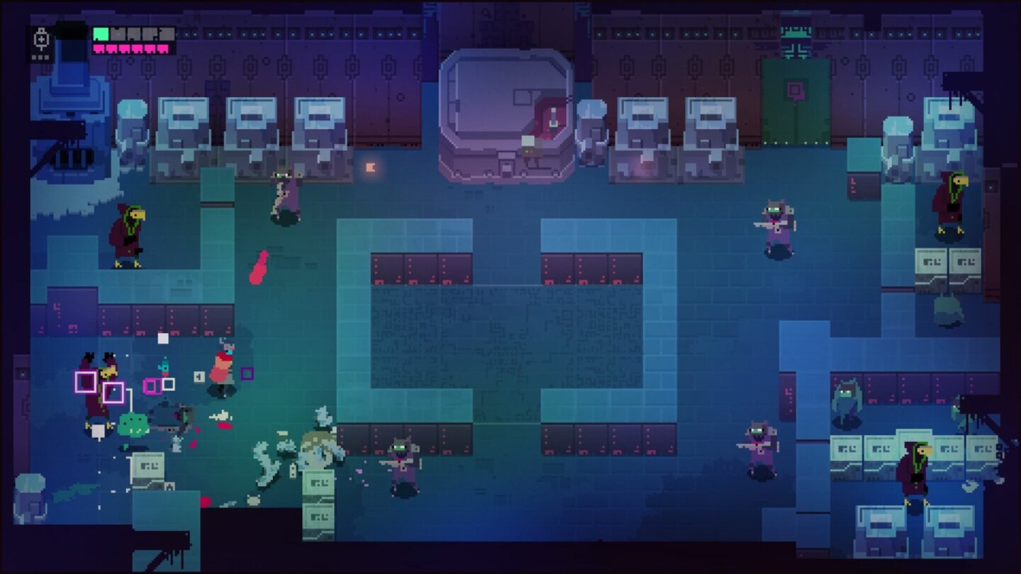 Hyper Light Drifter
Das kann frustig werden: Hier haben wir nur mehr einen Lebenspunkt und keine Medipacks mehr.